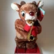 Dan Dee Animated Musical Rudolph Plush Saxophone Lights Up Moves Sound