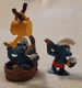 Smurfs 40235 20108 Bath Tub Smurf Bucket Tree Vintage 2 Figures Peyo Schleich 