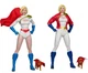 McFarlane Toys DC Collector Edition Power Girl Platinum & Regular 2 pc set NEW