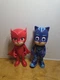 2 PJ Masks Deluxe Talking Red Owlette Catboy Connor Poseable Figure Just Play