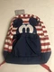 DISNEY Store Mickey Mouse Red White & Blue Americana Striped Backpack ~ NWT