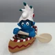 Smurfs 20549 Canoe Smurf American Indian Figure Boat Feather Schleich Figurine
