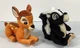 Disney Bambi Deer & Flower Skunk Plush 5-6" Beanbag Toy Set Of 2 Lot