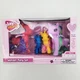 Walgreens Play Right Wonder Pony Set 4 Plastic Horses Hairstyle Dolls Colorful