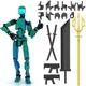 【Assembled】 T13 Action Figure Set, Giant Sword Titan 13 Robot Acti