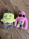 Zuru Fuggler x Spongebob Squarepants & Patrick Keychain Plush Ring Set Of 2