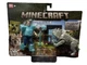 Minecraft Movie 2025 Steve in Diamond Armor & Wolf Figure Set Mattel NEW Rare