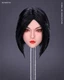 YMTOYS YMT073D 1/6 Black Short Hair MeiEr Girl Head Carved Suntan Skin Model