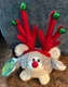 Dan Dee Plush Mouse Light Up Cheeks Musical Vintage Christmas Gray Jingle Bells