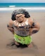 Disney Moana Mega Maui Plastic Doll Action Figure 8&rdquo;