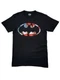 DC Comics Mens Black Patriotic Bat Symbol Batman USA Flag T-Shirt Small