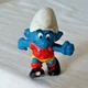 Vintage Schleich Peyo Soccer Smurf 1980 #20035 Missing Ball