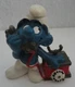 Vintage Smurf on Phone Telephone 20062 Toy Figure Peyo Schleich 1980