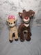 Dan Dee Rudolph The Red Nose Reindeer Musical Light Up Plush & Clarice 14"