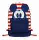 DISNEY Store Mickey Mouse Red White & Blue Americana Striped Backpack ~ NWT