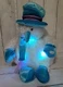 Dan Dee 12" Plush Snowman Lights Up Musical Sings Elvis Blue