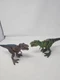Two Adventure Force Tyrannosaurus T-Rex Dinosaurs Green Brown WM84495 TM04-1022