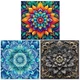  3 Pack Diamond Painting Kits for Adults, Mandala Diamond Art G9209+G9210+G9211