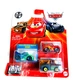 Disney Pixar Cars Mini Racers 3 Pack Carla Veloso, Mater, Lighting McQueen