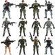 Mr.River US Army Men and SWAT Team Toy Soldiers Action Figures with Military Wea