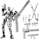 #C T13 Titan13 Action Figure 3D Printed Robot Model Multi-Jointed Movable Fidget