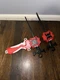 Beyblade Burst Style Launcher Grip - Red/White/Black With 2 Launchers And Cords