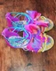 Nickelodeon Jojo Siwa rainbow bow gladiator Sandal shoe Sz 4 Girls Youth