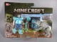 A Minecraft Movie Diamond Armor Steve & Wolf  4" Figure 2 Pk Jack Black Mattel