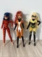 Zag Heroez Miraculous Doll Playmates Ladybug Queen Rena & Lady Bug Lot Of 3
