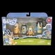Bluey and Family 4 Pack Figure Set Bluey Bingo Bandit and Chilli Heeler NEW