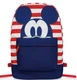 DISNEY MICKEY MOUSE RED WHITE AND BLUE STRIPED BACKPACK - NEW 
