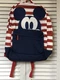 DISNEY Mickey Mouse Red White & Blue Americana Striped Backpack New