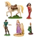 Tangled Rapunzel Flynn Mother Gothel Playset 5 Figure Cake Topper Toy Doll Set