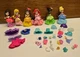 Disney Princess Magiclip Magic Clip Dolls Figures Lot of 6 Dolls Dresses W/acces