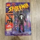 MARVEL LEGENDS RETRO SYMBIOTE BLACK SUIT SPIDER-MAN 6&rdquo; FIGURE IN HAND SPIDERMAN