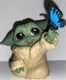 Hasbro Star Wars The Child Grogu Collectible Figure with Blue Butterfly 2.5 Inch