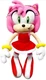 GE Animation GE-52635 Sonic The Hedgehog 9" Amy Rose in Red Dress Stuffed Plush