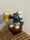 1970s Beer Smurf PVC Figure Vintage Toy Figurine Schleich 20078 Original Smurfs