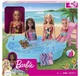 Barbie Doll & Pool Playset Blonde in Tropical Pink One-Piece Swimsuit w Pool Set