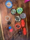 Takara Tomy Burst Bayblade Lot Of 6 Complete & Other Parts