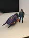 Vintage Kenner MASK Venom Piranha Vehicle Sidecar And Sly Rax Driver Figure