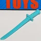 TMNT April SWORD katana Playmates 1992 Ninja newscaster blue weapon accessory