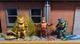 Playmates TMNT X Godzilla Full Set-  Leonardo Michelangelo Raphael