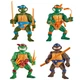 : Classic 4" Turtles 4-Pack Figure Bundle by Playmates Toys