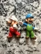 World Of Nintendo Fire Mario & Ice Luigi Jakks Pacific 2.5in Figures Lot