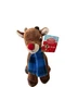 Rudolph The Red Nosed Reindeer Stuffed Plush Dan Dee 7" Blue Plaid Scarf NEW