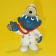 1978 Schleich Peyo DOCTOR SMURF 2" PVC Figure #20037 *Blue Thermometer Variant