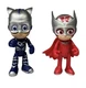 PJ Masks Turbo Blast Racer 3&rdquo; Owlette & 3.5&rdquo; Catboy Action Figures