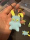 New Fuggler Bag Clip Metal Keychain Series 2 Rabid Rabbit Light Blue Sewn Eye