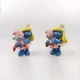 The Smurfs &ldquo;Smurfette with Baby&rdquo; #20192 Schleich Peyo 1983 Vintage Figurine (x2)